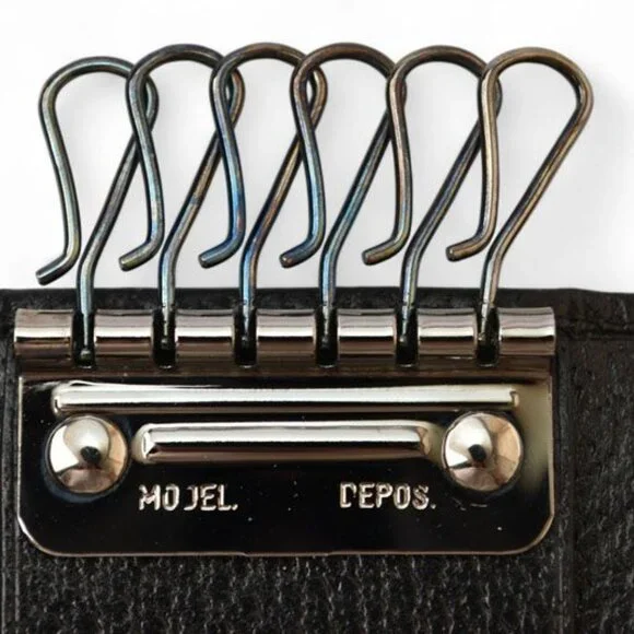 Gucci Outlet Key Case Key Holder 6-stacks Pigskin Sherry Line Black 033 - Picture 7 of 9